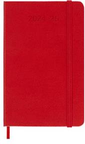 Agenda settimanale con spazio per note 18 mesi, 2024-2025 Moleskine, Pocket, Copertina rigida, Rosso scarlatto - 9 x 14 cm