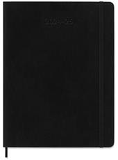 Agenda settimanale con spazio per note 18 mesi, 2024-2025 Moleskine, XL, Copertina morbida, Nero - 19 x 25 cm