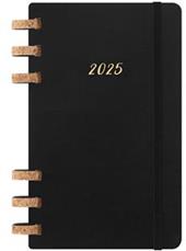 Agenda 12 mesi, 2025 Moleskine, Spirale, L, Nero, Copertina Morbida - 13 x 21 cm