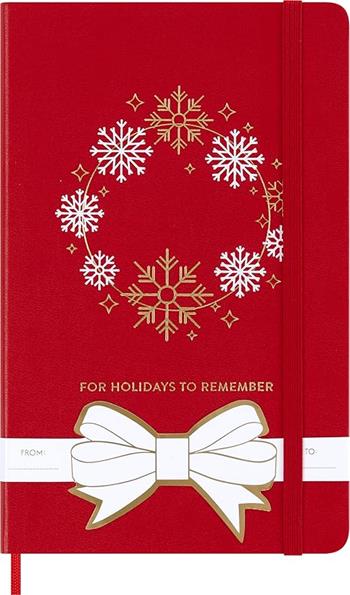 Taccuino natalizio Moleskine Holiday Notebook, Large, Ruled, a Righe, Copertina Rigida - Scarlet Red  Moleskine 2024 | Libraccio.it