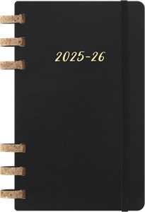 12M SPIRAL Moleskine 2025-26, ACADEMIC PLANNER L BLACK SOFT - Lar...