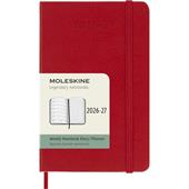 Agenda Moleskine 18 mesi settimanale notebook pocket rossa rigida