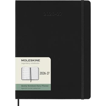 Agenda Moleskine 18 mesi settimanale notebook XL nera rigida  Moleskine 2026 | Libraccio.it