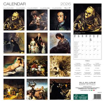 Calendario da muro Goya Allaluna - 30 x 30 cm  Allaluna 2025 | Libraccio.it