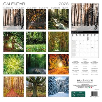 Calendario da muro Magic Trees Allaluna - 30 x 30 cm  Allaluna 2025 | Libraccio.it