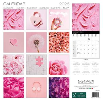 Calendario da muro Pink Allaluna - 30 x 30 cm  Allaluna 2025 | Libraccio.it