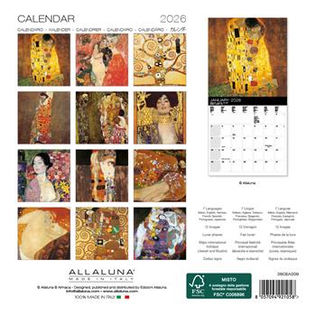 Calendario da muro Klimt Allaluna - 18 x 18 cm  Allaluna 2025 | Libraccio.it