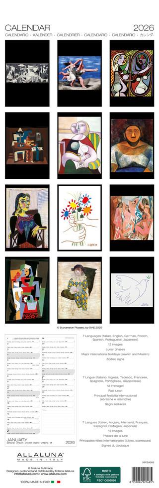 Calendario da muro Picasso Allaluna - 16 x 49 cm  Allaluna 2025 | Libraccio.it