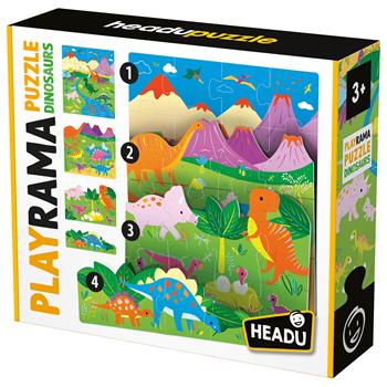 Playrama Puzzle The Dinosaurs  Headu 2023 | Libraccio.it