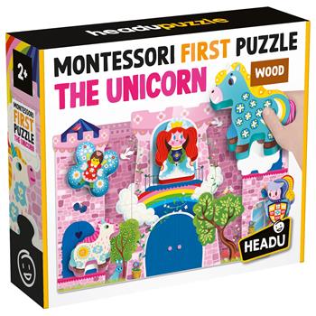 Montessori First Puzzle the Unicorn  Headu 2023 | Libraccio.it