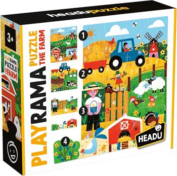 HEADU - Playrama Puzzle The Farm - Puzzle Educativo per Bambini dai 3 agli 8 anni, Made in Italy  Headu 2025 | Libraccio.it