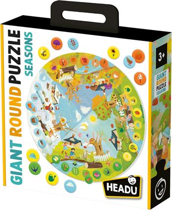HEADU - Giant Round Puzzle Seasons - Gira e gioca con le stagioni! - Puzzle Educativo per Bambini dai 3 agli 8 anni  Headu 2025 | Libraccio.it
