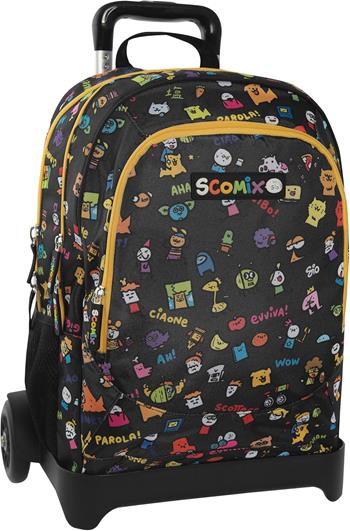 Zaino Organizzato Trolley Staccabile Allover Scomix  Scomix 2024 | Libraccio.it