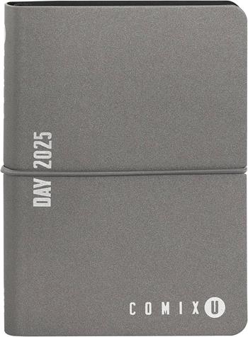 Agenda 12M Day Mini Comix U Grey Velour  Comix U 2024 | Libraccio.it