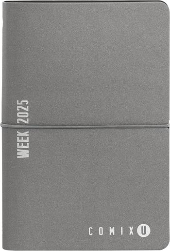 Agenda 12M Week Medium Comix U Grey Velour  Comix U 2024 | Libraccio.it