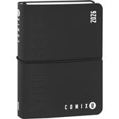 Agenda 16 Mesi, 2025-26, giornaliera mini Comix u yourself black white