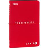 Agenda 13 Mesi, 2025-26, settimanale medium Comix u younivercity red