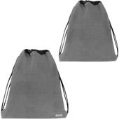 Zaino coulisse a sacca monocolore grigio melange Comix