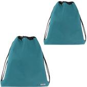 Zaino coulisse a sacca monocolore Blu avio Comix