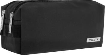 Astuccio 2 zip monocolore nero Comix  Comix 2025 | Libraccio.it