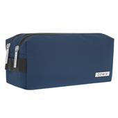 Astuccio 2 zip monocolore blu Comix