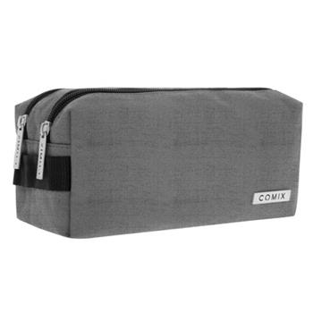 Astuccio 2 zip monocolore grigio melange Comix  Comix 2025 | Libraccio.it