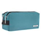 Astuccio 2 zip monocolore Blu avio Comix