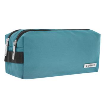 Astuccio 2 zip monocolore Blu avio Comix  Comix 2025 | Libraccio.it