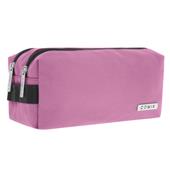 Astuccio 2 zip monocolore Malva Comix