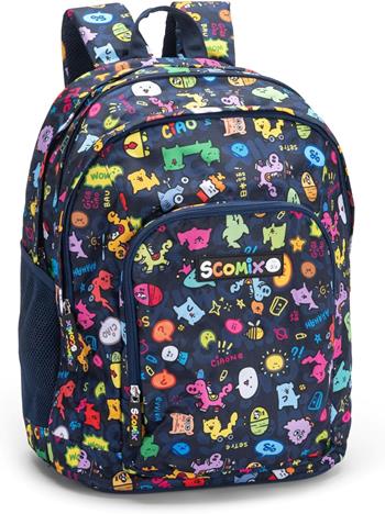 Zaino Scuola Organizzato Allover Scomix  Scomix Allover 2025 | Libraccio.it