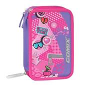 Astuccio Corredato 3 Zip Comix Wave Pins Girl