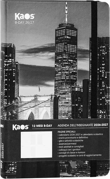 Agenda 2026-2027 Insegnanti Bigiornaliera Kaos 12 mesi 13x21 cm - New York  Kaos 2026 | Libraccio.it