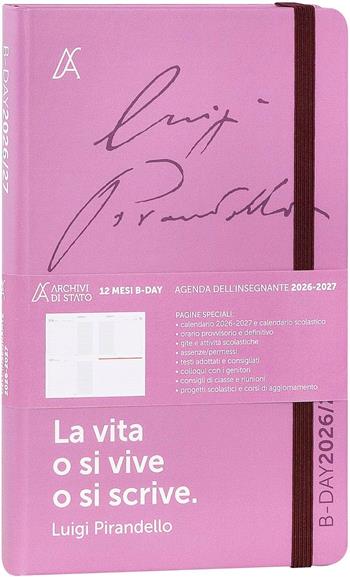 Agenda 2026-2027 insegnanti 12 mesi Bi-Day Archivio di Stato Pirandello  Haltadefinizione Archivio Di Stato 2026 | Libraccio.it