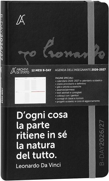 Agenda 2026-2027 insegnanti 12 mesi Bi-Day Archivio di Stato Da Vinci  Haltadefinizione Archivio Di Stato 2026 | Libraccio.it