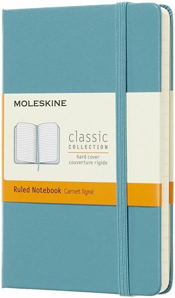 Taccuino Moleskine pocket a righe copertina rigida azzurro. Reef Blue  Moleskine 2018 | Libraccio.it