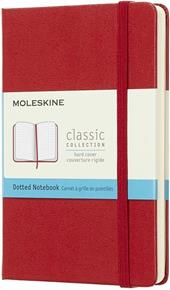 Taccuino Moleskine pocket puntinato copertina rigida rosso. Scarlet Red