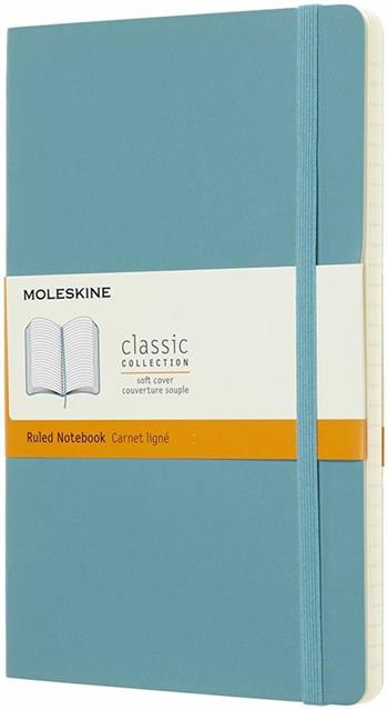 Taccuino Moleskine large a righe copertina morbida azzurro. Reef Blue  Moleskine 2018 | Libraccio.it