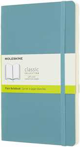 Taccuino Moleskine large a pagine bianche copertina morbida azzur...