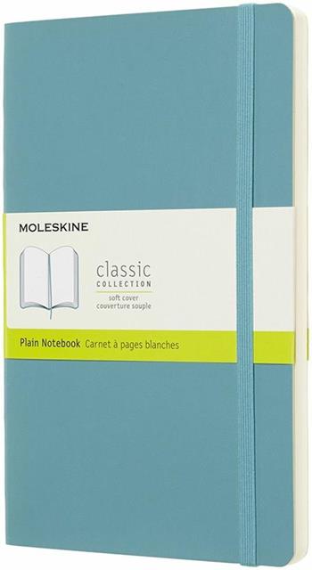Taccuino Moleskine large a pagine bianche copertina morbida azzurro. Reef Blue  Moleskine 2018 | Libraccio.it