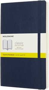 Taccuino Moleskine large a quadretti copertina morbida blu. Sapph...