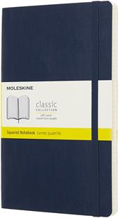 Taccuino Moleskine large a quadretti copertina morbida blu. Sapphire Blue