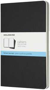 Quaderno Cahier Journal Moleskine large puntinato nero. Black. Se...