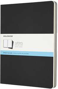 Quaderno Cahier Journal Moleskine XL puntinato nero. Black. Set da 3
