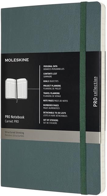 Taccuino Pro Moleskine large copertina morbida verde. Forest Green  Moleskine 2019 | Libraccio.it