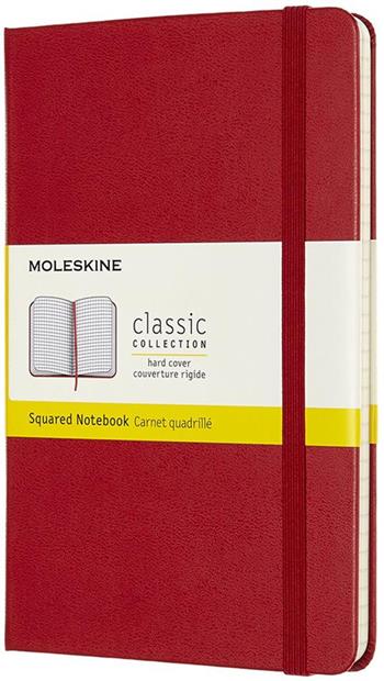 Taccuino Moleskine medium a quadretti copertina rigida rosso. Scarlet Red  Moleskine 2019 | Libraccio.it
