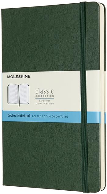 Taccuino Moleskine large puntinato copertina rigida verde. Myrtle Green  Moleskine 2019 | Libraccio.it