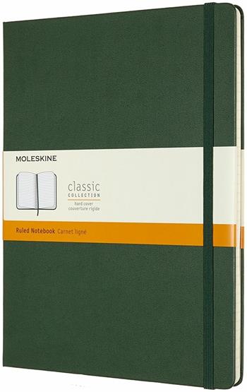Taccuino Moleskine XL a righe copertina rigida verde. Myrtle Green  Moleskine 2019 | Libraccio.it