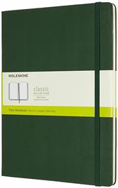 Taccuino Moleskine XL a pagine bianche copertina rigida verde. Myrtle Green