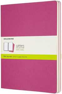 Image of Quaderno Cahier Journal Moleskine XL a pagine bianche rosa. Kinet...