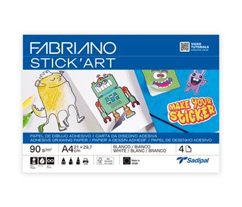 Carta adesiva da disegno Fabriano FSC&#153;&#150; pochette &#150; Bianca &#150; 4sh -A4  Sadipal 2025 | Libraccio.it